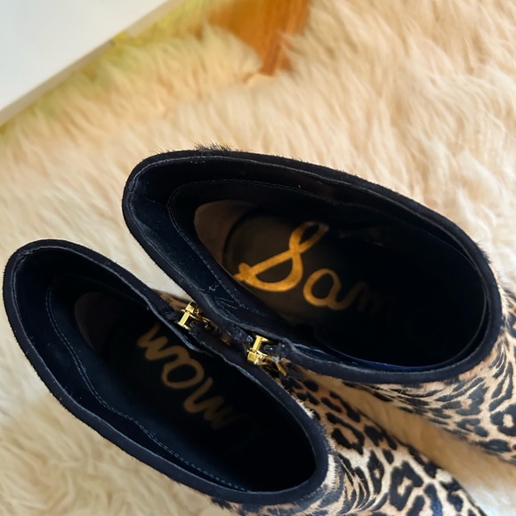 Sam Edelman Animal print Genuine Calf hide Ankle boots Stiletto Heel - Picture 12 of 14